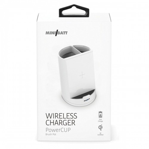 Wireless Charger with Mobile Holder MiniBatt Power Cup Pencil White image 3