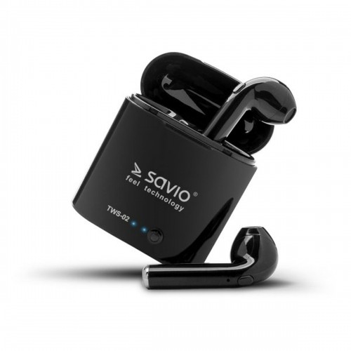 Bluetooth-наушники in Ear Savio TWS-02 Чёрный Графитовый image 3