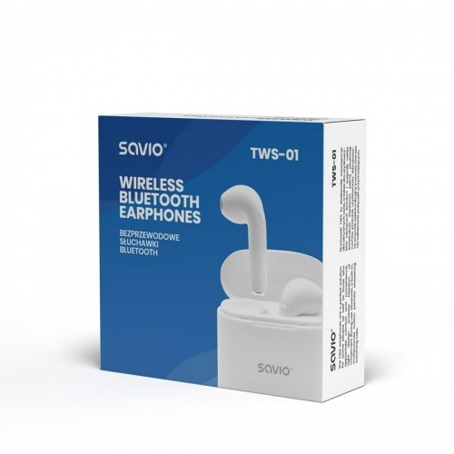 In-ear Bluetooth Headphones Savio TWS-01 White image 3