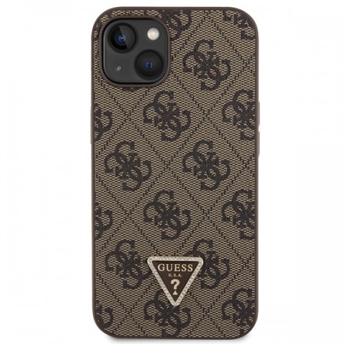 Guess GUHCP14SP4TDSCPW iPhone 14 6.1" brązowy|brown hardcase Crossbody 4G Metal Logo image 3