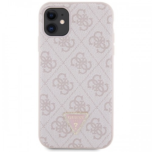 Guess GUHCN61P4TDSCPP iPhone 11 | Xr 6.1" różowy|pink hardcase Crossbody 4G Metal Logo image 3