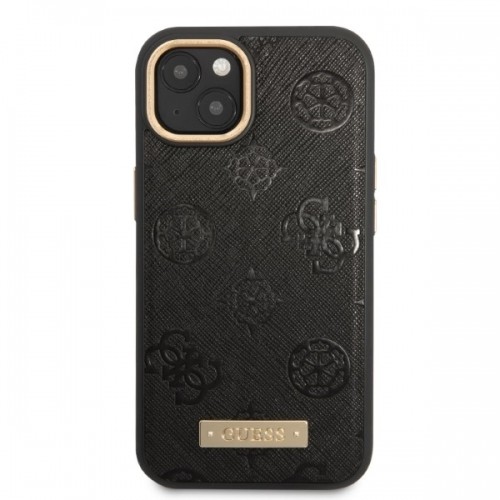 Guess GUHMP13MSAPSTK iPhone 13 6,1" czarny|black hardcase Peony Logo Plate MagSafe image 3