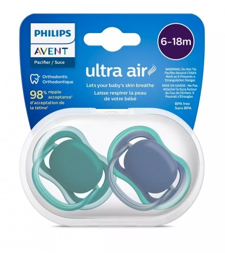 Philips Avent māneklītis Ultra Air, 6-18M (2 gab), zēniem - SCF085/31 image 3