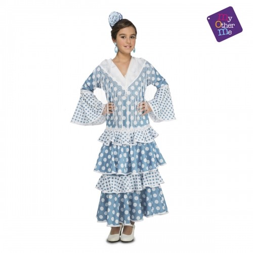 Costume for Children My Other Me Guadalquivir Turquoise Flamenco Dancer (1 Piece) image 3