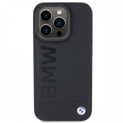 BMW BMHMP15XSLLBK iPhone 15 Pro Max 6.7" czarny|black MagSafe Leather Hot Stamp image 3