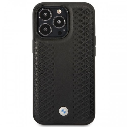 Etui BMW BMHMP14L22RFGK iPhone 14 Pro 6,1" czarny|black Leather Diamond Pattern MagSafe image 3