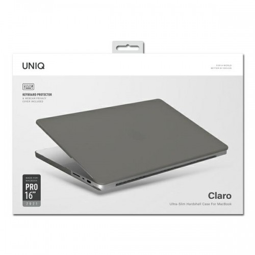 UNIQ etui Claro MacBook Pro 16" (2021) przezroczysty szary|smoke matt grey image 3