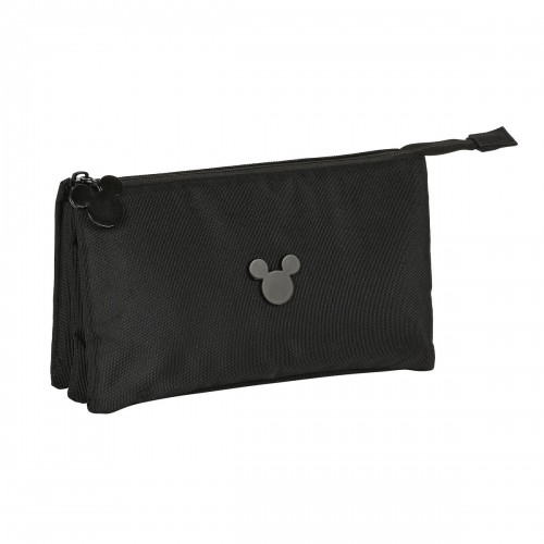 Тройной пенал Mickey Mouse Clubhouse Premium Чёрный (22 x 12 x 3 cm) image 3