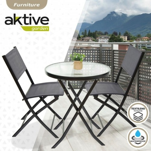 Garden furniture Aktive Table Chair x 2 3 Pieces 60 x 71 x 60 cm 46 x 42 x 82 cm image 3