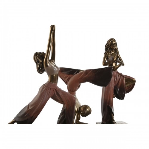 Dekoratīvās figūriņas Home ESPRIT Rozā Bronza Yoga Scandi 19 x 6 x 26 cm (3 gb.) image 3