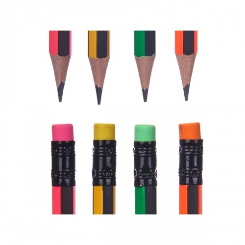Pencil Set Pencil Sharpener Eraser (12 Units) image 3