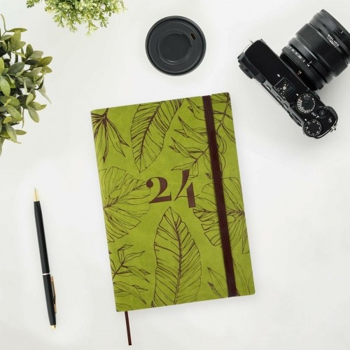 Diary Finocam Dynamic Casual 2024 Leaf of a plant Multicolour A5 14 x 20,4 cm image 3