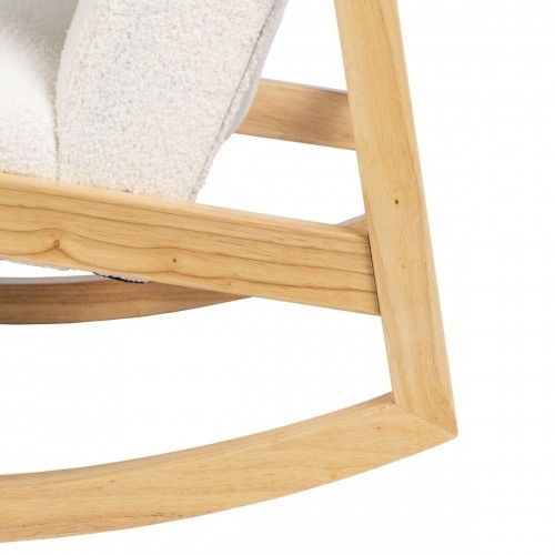 Bigbuy Home Кресло-качалка Белый Натуральный древесина каучукового дерева Ткань 60 x 83 x 72 cm image 3