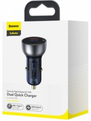 Lādētājs Baseus Dual Quick Charger 65W Grey image 3