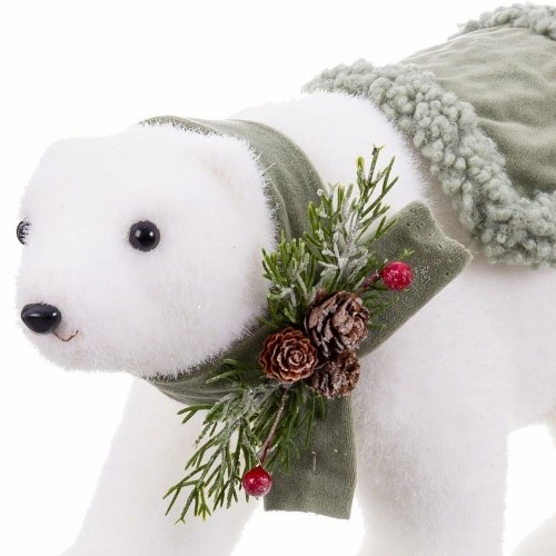 Bigbuy Christmas Новогоднее украшение Белый Разноцветный Пластик Polyfoam Ткань Медведь 16 x 35 x 21 cm image 3