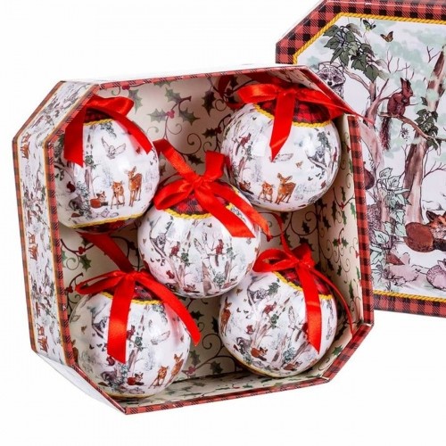 Bigbuy Christmas Ёлочные шарики Разноцветный бумага Polyfoam Животные 7,5 x 7,5 x 7,5 cm (5 штук) image 3