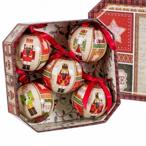 Bigbuy Christmas Ёлочные шарики Разноцветный бумага Polyfoam Орехокол 7,5 x 7,5 x 7,5 cm (5 штук) image 3
