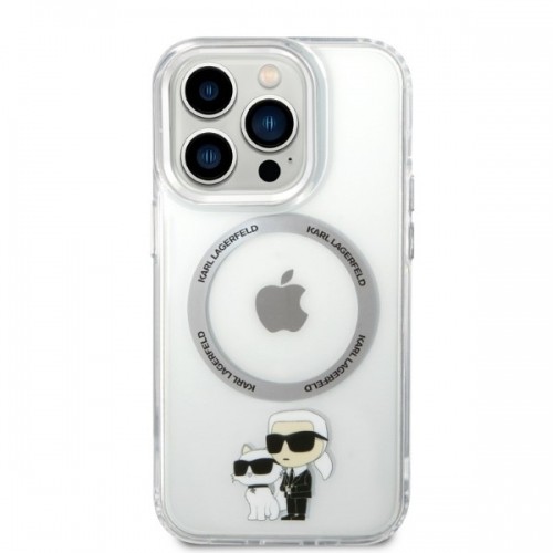 Karl Lagerfeld MagSafe Compatible Case IML Karl and Choupette NFT for iPhone 14 Pro Max Transparent image 3