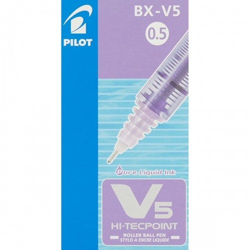 Ручка с жидкими чернилами Pilot V-5 Hi-Tecpoint Фиолетовый 0,3 mm (12 штук) image 3