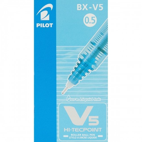 Ручка с жидкими чернилами Pilot V-5 Hi-Tecpoint Светло Синий 0,3 mm (12 штук) image 3
