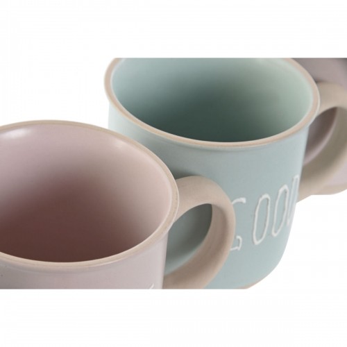 Набор из кофейных чашек Home ESPRIT Синий Розовый Керамика 4 Предметы 180 ml image 3