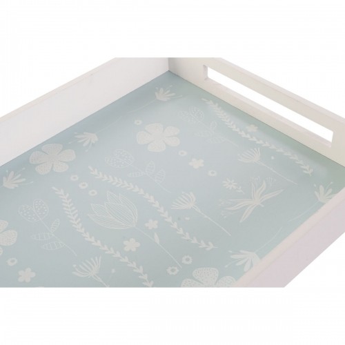 Tray DKD Home Decor Blue Green Lilac MDF Wood 40 x 30 x 5 cm (3 Units) image 3