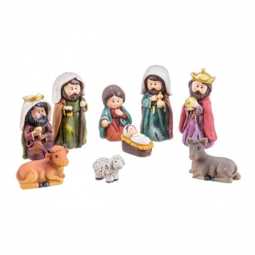 Christmas bauble Multicolour Polyresin Nativity/Bethlehem 9 cm (9 Pieces) image 3