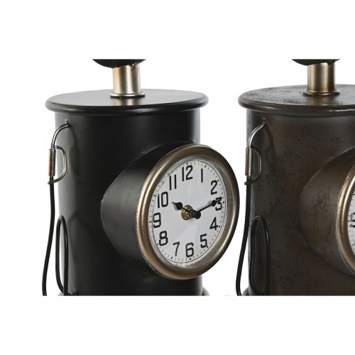 Настольные часы Home ESPRIT Чёрный Позолоченный Металл полипропилен Vintage 17 x 18 x 34,5 cm (2 штук) image 3