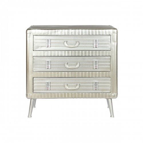 Chest of drawers Home ESPRIT Silver Metal MDF Wood Vintage 80 x 39 x 82 cm image 3