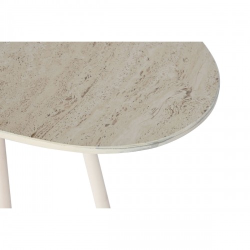 Набор из двух столиков Home ESPRIT Белый Бежевый Светло-коричневый Металл Керамика 73 x 43 x 45 cm image 3