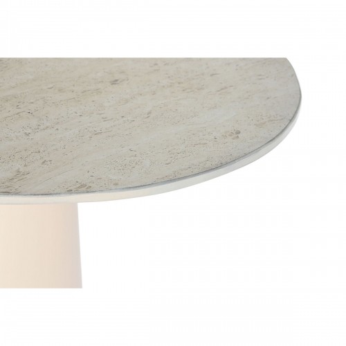 Side table Home ESPRIT White Beige Light brown Metal Ceramic 40 x 40 x 72 cm image 3