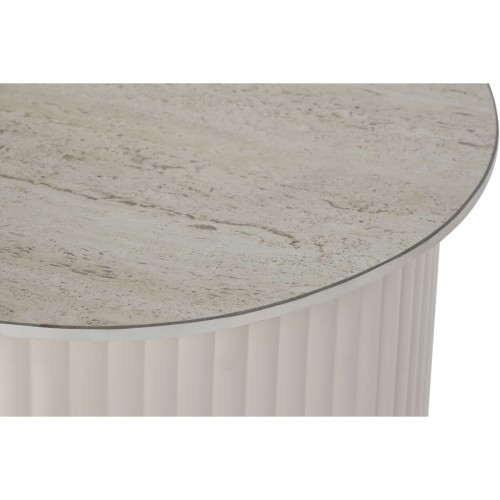 Side table Home ESPRIT White Beige Light brown Metal Ceramic 70 x 46 x 38 cm image 3