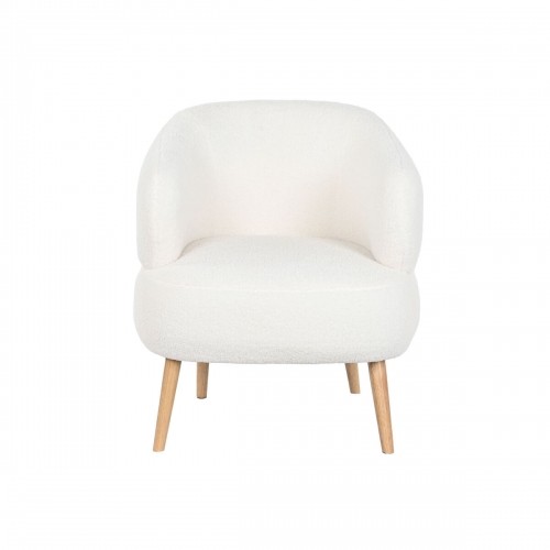 Armchair DKD Home Decor White Natural Wood 70 x 70 x 80 cm image 3