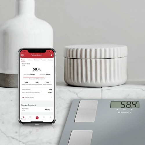 Digital Bathroom Scales Terraillon Smart Connect Grey image 3