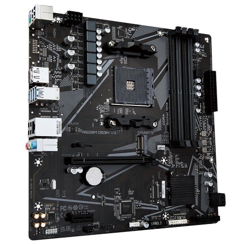 Mainboard|GIGABYTE|AMD A520|SAM4|Micro-ATX|Memory DDR4|Memory slots 4|1xPCI-Express 3.0 1x|1xPCI-Express 3.0 16x|1xM.2|1xHDMI|1xDisplayPort|2xUSB 2.0|4xUSB 3.2|1xPS/2|1xRJ45|3xAudio port|A520MDS3HV21.1 image 3