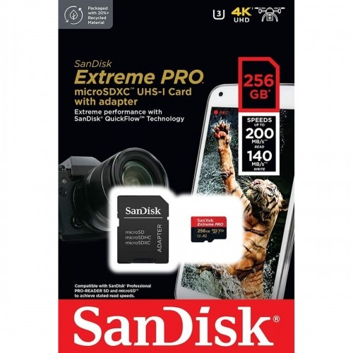 Карта памяти микро SD SanDisk Extreme PRO 256 GB image 3
