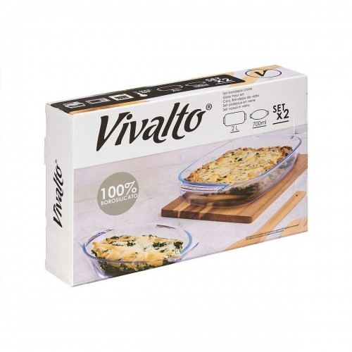 Vivalto Набор подносов Прозрачный Боросиликатное стекло 700 ml 2 L (6 штук) image 3