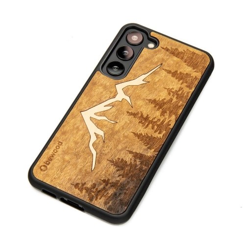 Wooden case for Samsung Galaxy S23 Plus Bewood Mountains Imbuia image 3