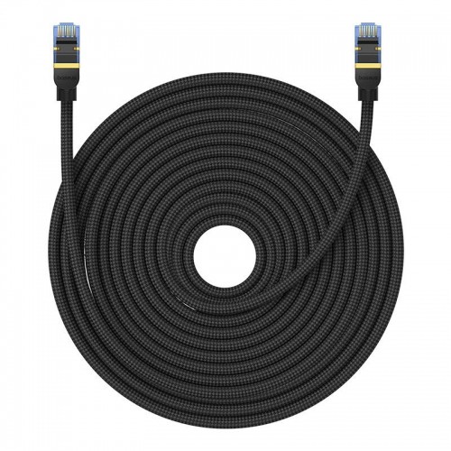 Braided network cable cat.7 Baseus Ethernet RJ45, 10Gbps, 25m (black) image 3