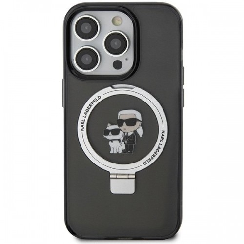 Karl Lagerfeld Ring Stand Karl&Choupettte MagSafe Back Case Защитный Чехол для Apple iPhone 15 Pro Max image 3