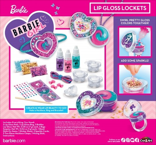 BARBIE Комплект для макияжа "Sparkling Sweet Heart Lip Gloss Lockets" image 3