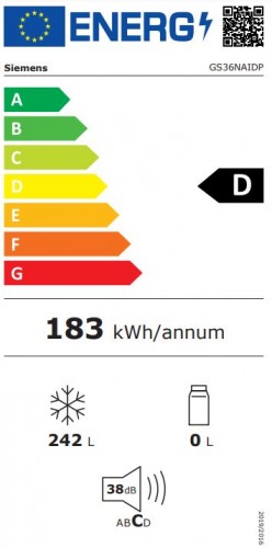 Siemens GS36NAIDP iQ500 морозильник image 3