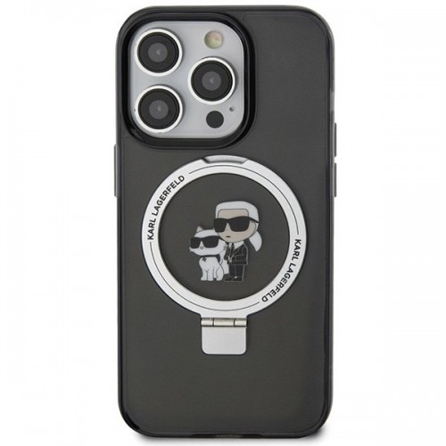 Karl Lagerfeld Ring Stand Karl&Choupettte MagSafe Back Case Защитный Чехол для Apple iPhone 15 Pro image 3