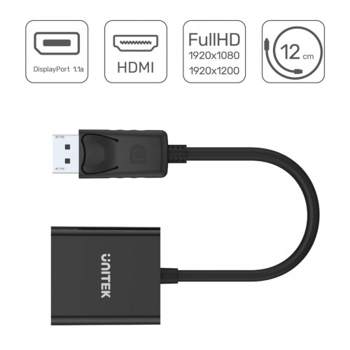 Адаптер для DisplayPort на HDMI Unitek Y-5118DA Чёрный image 3