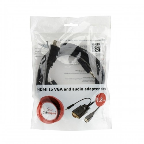 VGA uz HDMI Adapteris ar Audio GEMBIRD A-HDMI-VGA-03-10 Melns 3 m image 3