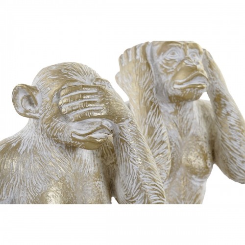 Decorative Figure Home ESPRIT Golden Monkey Tropical 21 x 17 x 25 cm (3 Units) image 3
