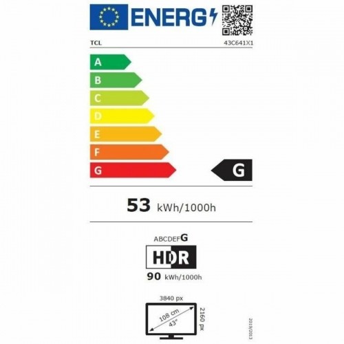 Смарт-ТВ TCL 43C641 4K Ultra HD 43" QLED HDR PRO image 3