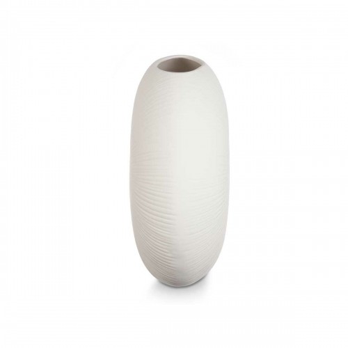 Vase Circular White Ceramic 40 x 34,5 x 16 cm (2 Units) image 3