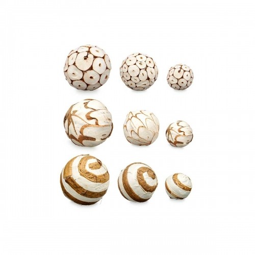 Gift Decor Set of Decorative Balls Balts Brūns (12 gb.) image 3