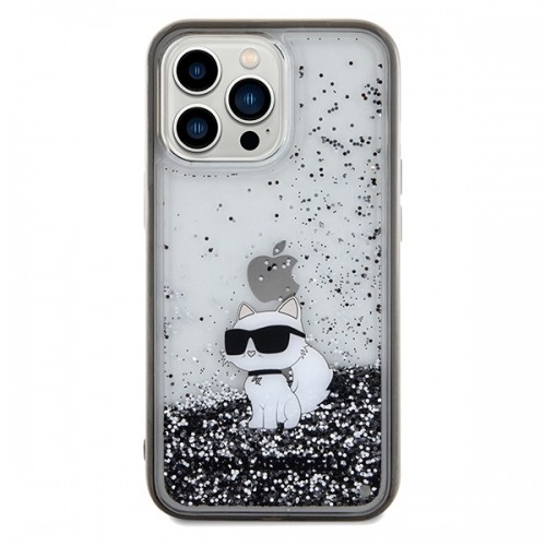 Karl Lagerfeld KLHCP13XLKCNSK iPhone 13 Pro Max 6.7" transparent hardcase Liquid Glitter Choupette image 3